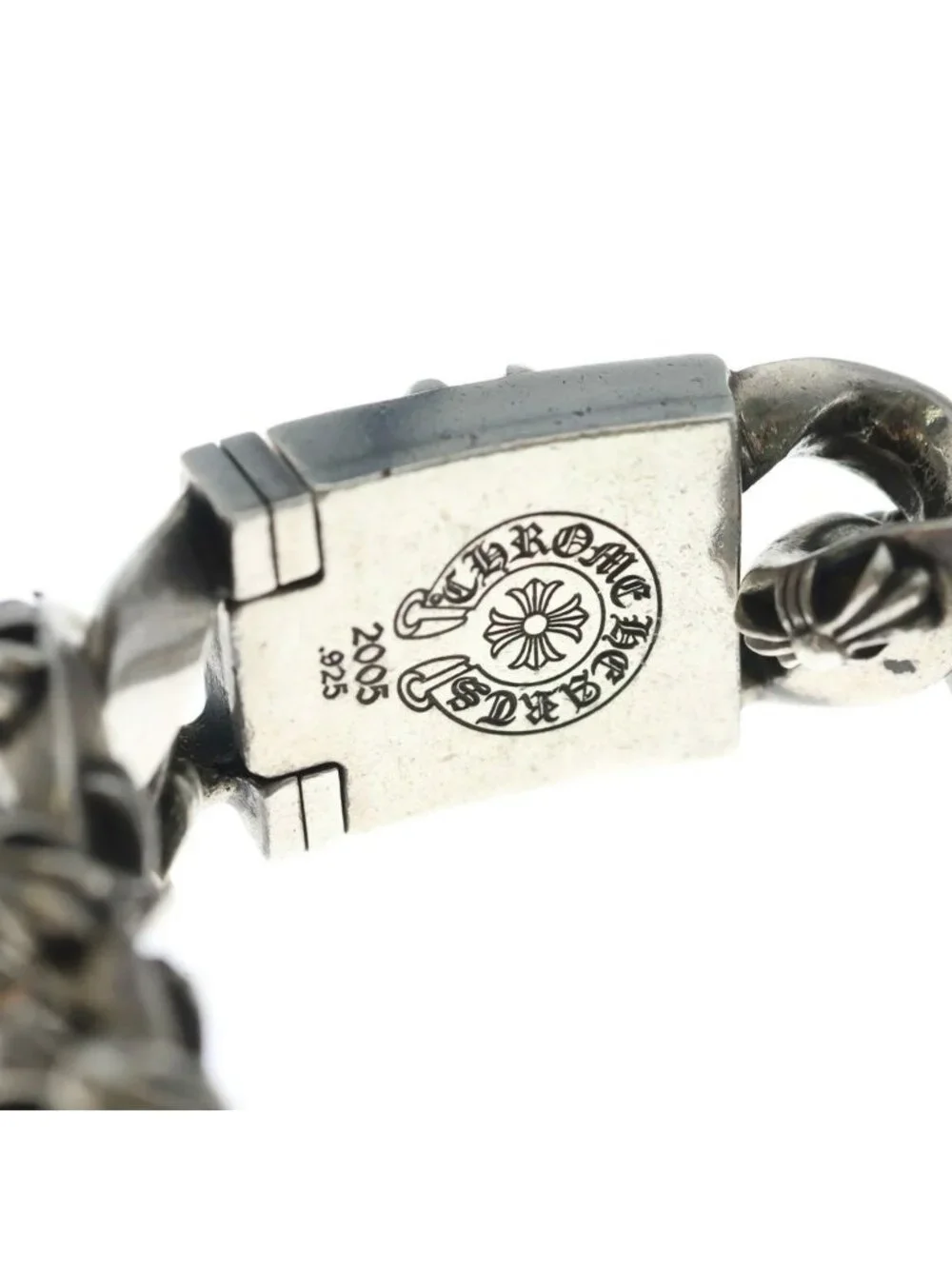 Chrome Hearts Extra Fancy Link Large Chx Box ID Bracelet Silver